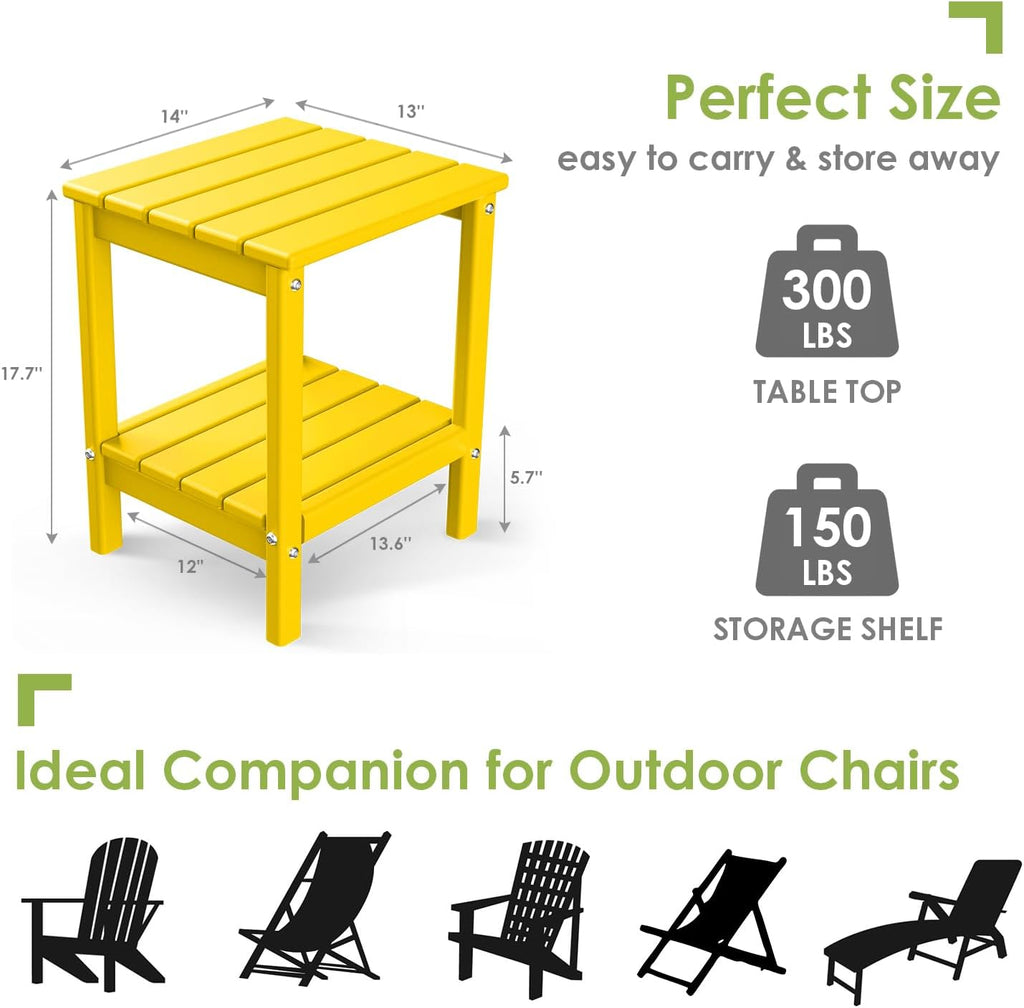 GREENVINES Outdoor Rocking Chairs | Set of 2 | Porch Rocker | HDPE Plastic | Black | Oversized Rockers | High Back | Big & Tall | Ladder Back | for Patio Outside Backyard Balcony Garden