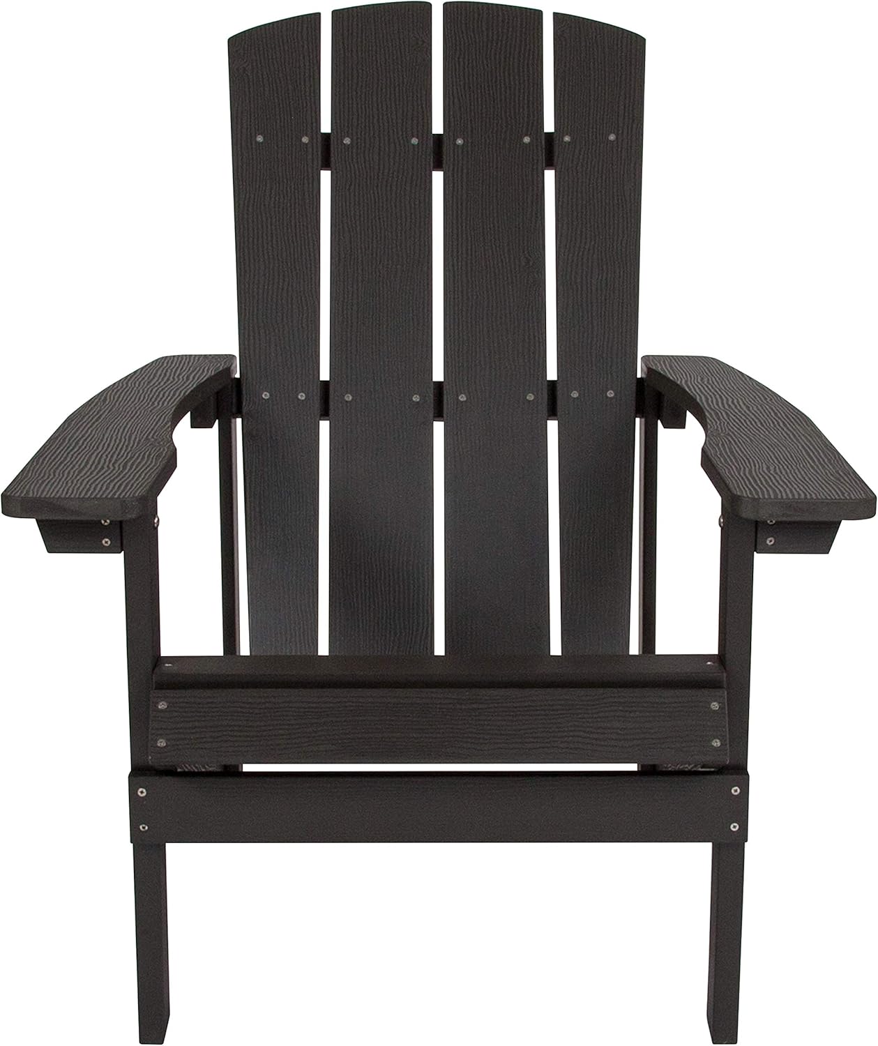 Flash Furniture Charlestown Commercial Grade Indoor/Outdoor Adirondack Chair, Weather Resistant Durable Poly Resin Deck and Patio Seating, Green