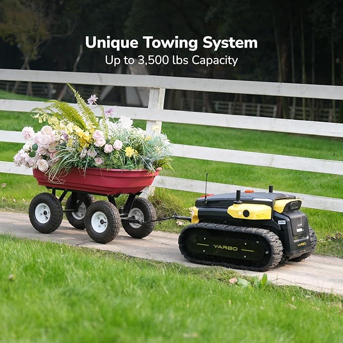 YARBO Robot Lawn Mower, Remote Control Robotic Lawnmower for Large Yard Up to 6 Acres, 70% Steep Slopes, AI Multi-Zone Mapping & 360° Obstacle Avoidance, RTK GPS, Modular Design, Perimeter Wire Free