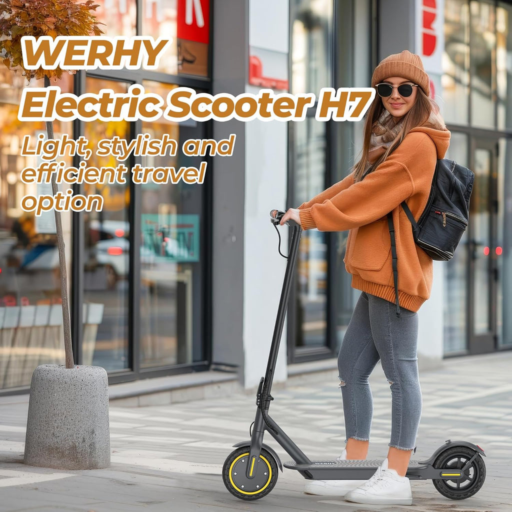 WERHY Electric Scooter, 350W/500W Motor, Top Speed 19/22 mph, Max 16/23/28Miles Ranges, Foldable E Scooter for Adults