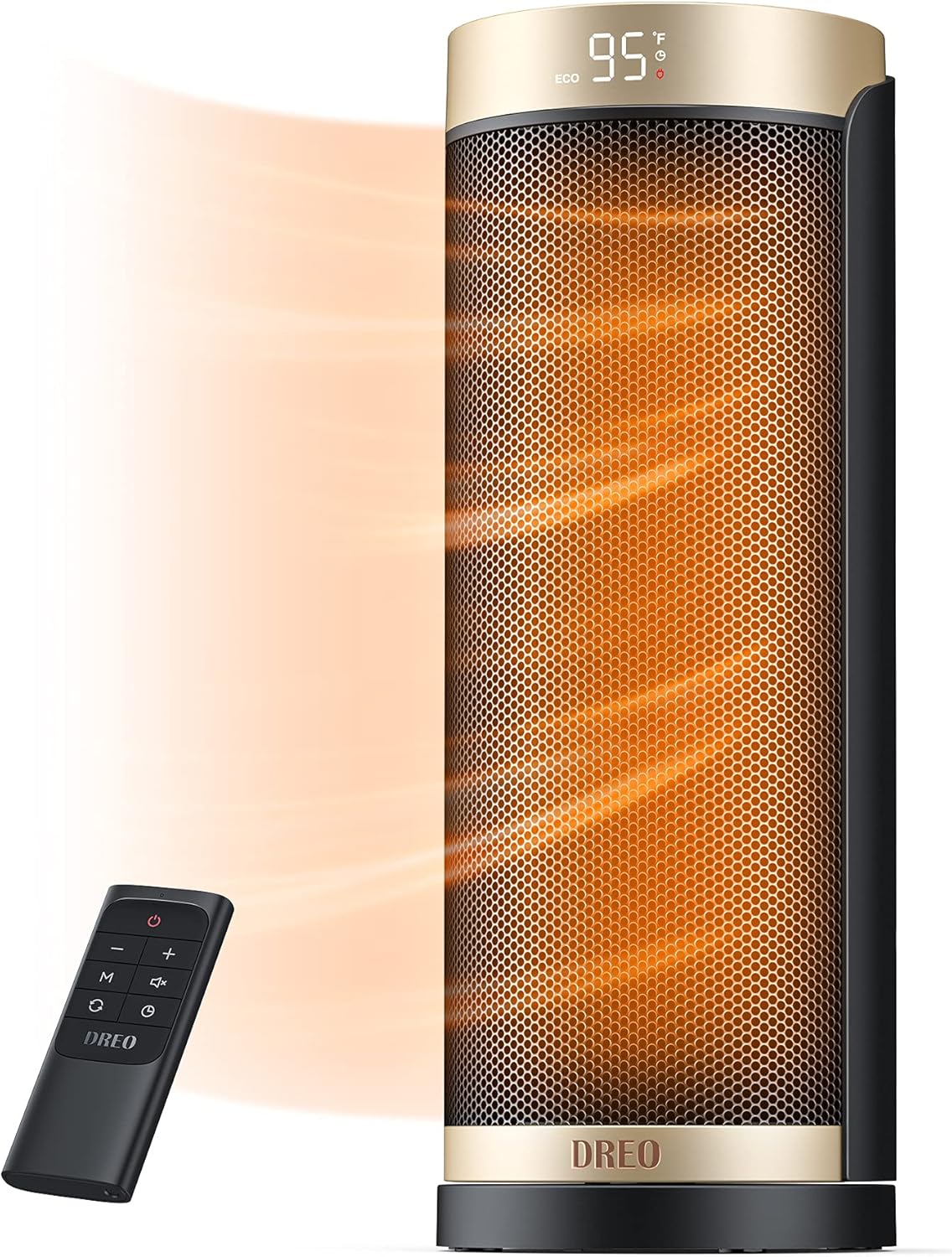 Dreo Space Heater for Bathroom and Indoor, 70°Oscillating, 5 Modes, Remote for Home Bedroom, 12H Timer, with ALCI Safety Plug