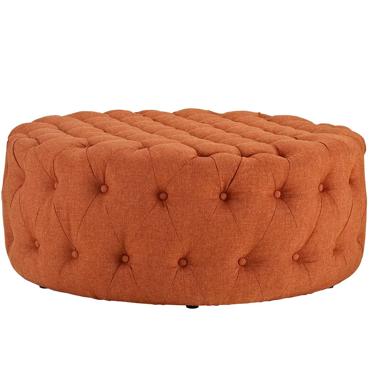Modway Copper Grove Harrison Blue Amour Fabric Ottoman