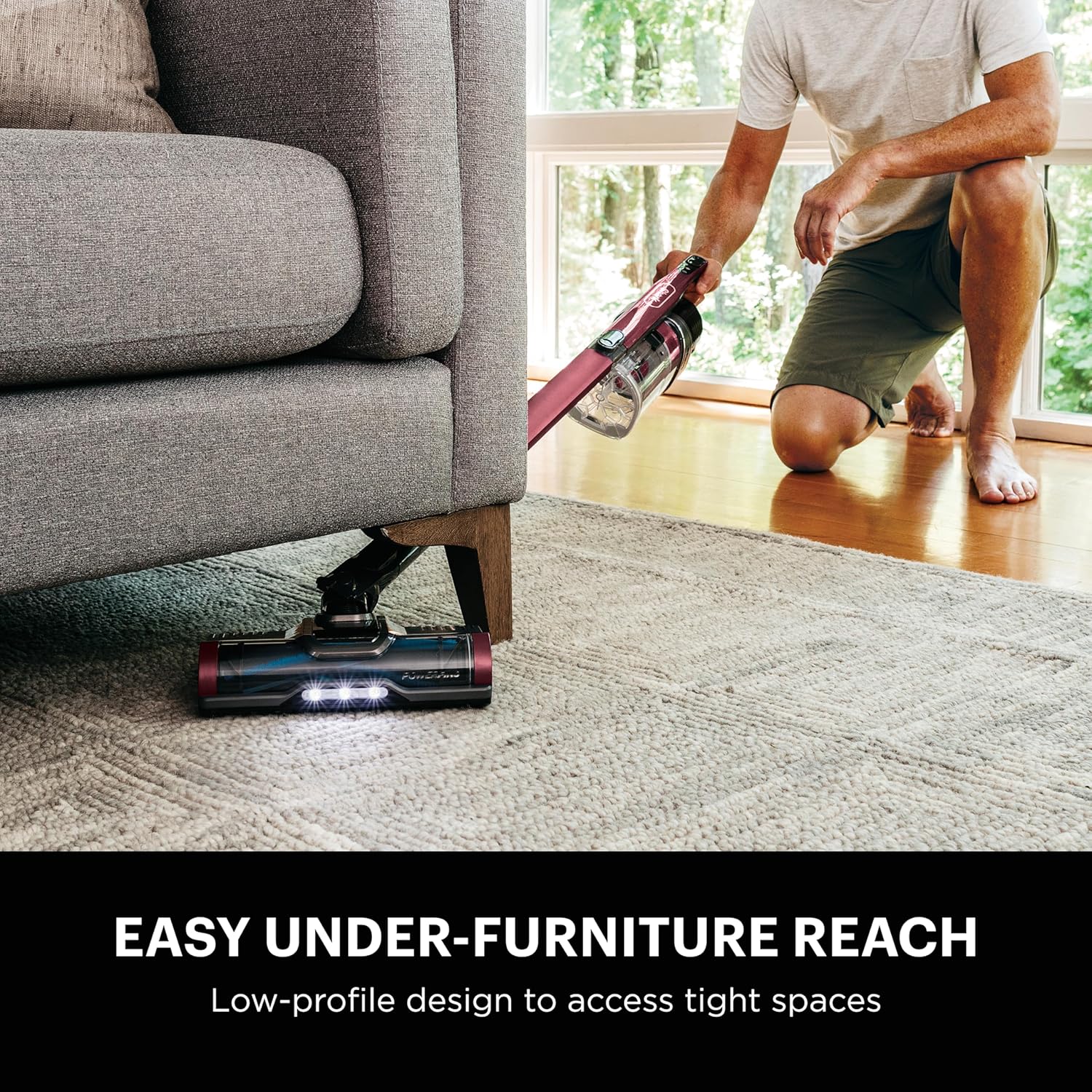 Shark Pet Cordless Stick Vacuum with XL Dust Cup, LED Headlights, Removable Handheld Vac, Crevice Tool, Portable Vacuum for Household Pet Hair, Carpet and Hard Floors, 40min Runtime, Grey, IX141