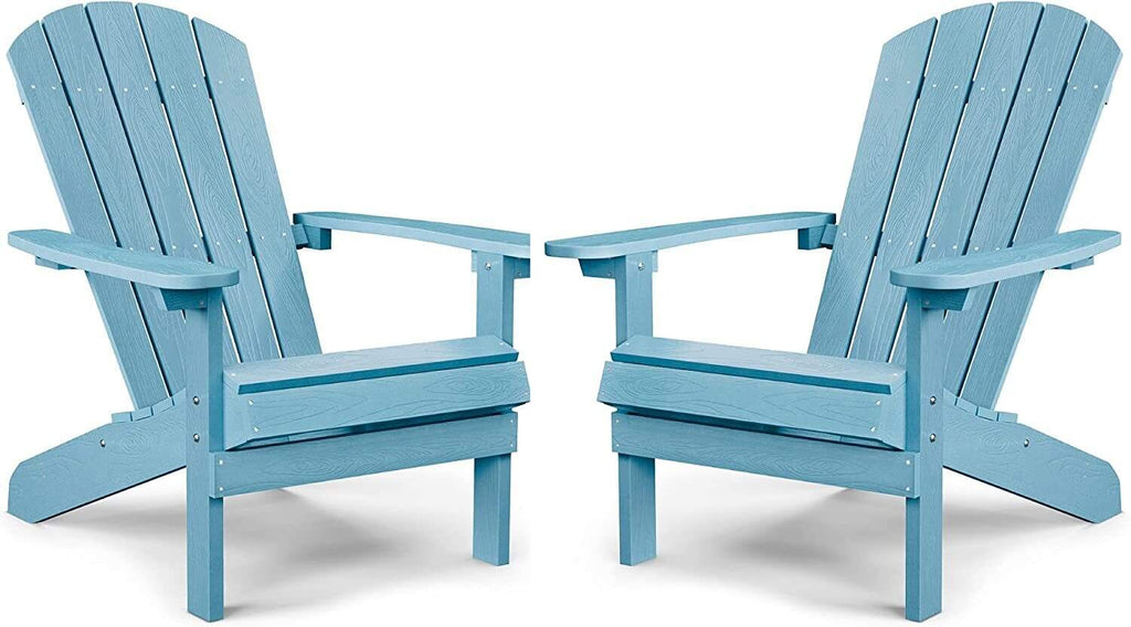 Weather Resistant Blue Recycled Plastic Outdoor Patio Chair (Set of 4)