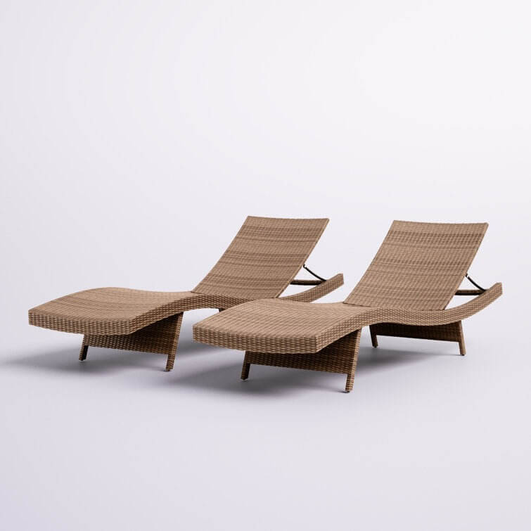 Mirabel 79'' Long Reclining Single Chaise (Set of 2)