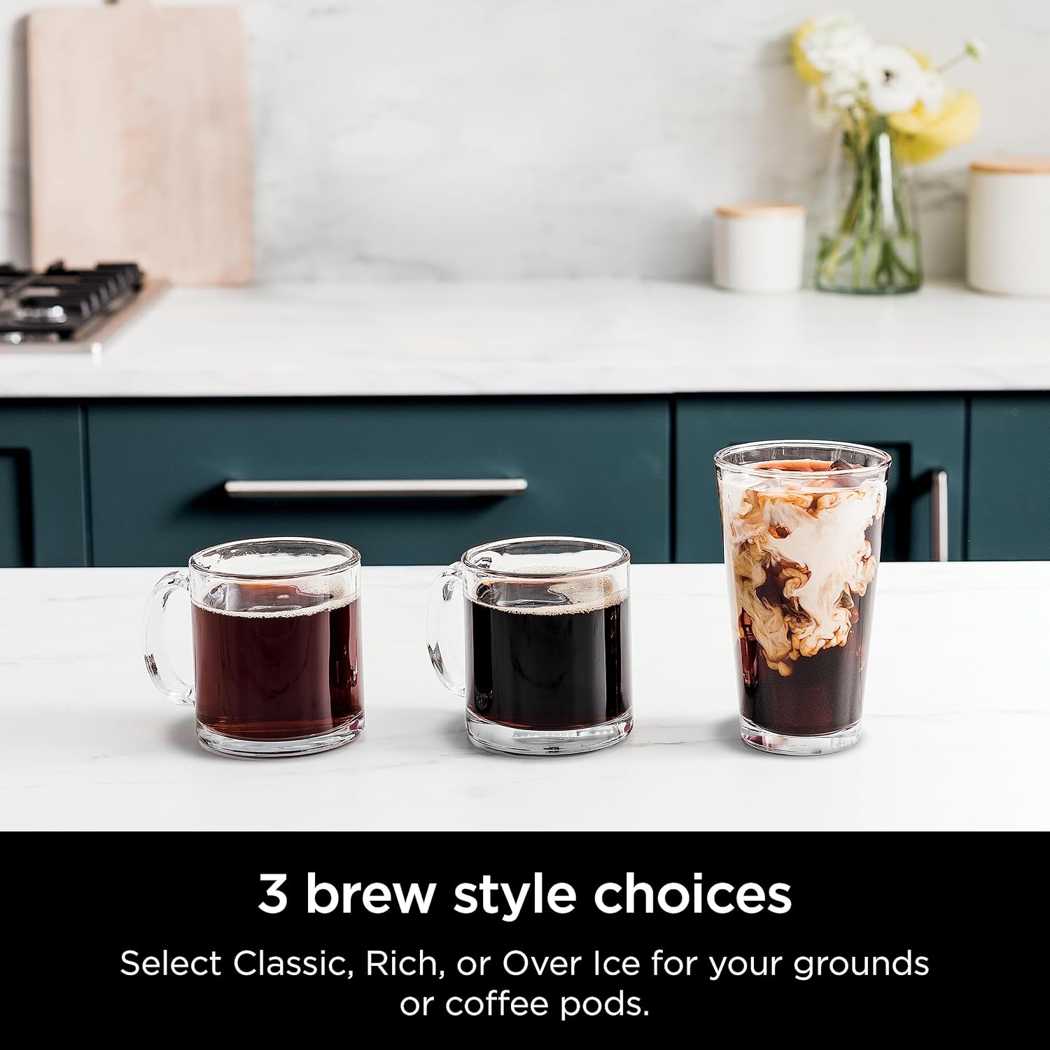 Ninja Hot and Iced Coffee Maker, Single Serve Coffee Maker and Drip Coffee Machine, DualBrew Pro Specialty 12-Cup with K-Cup Combo, Includes Permanent Filter, CFP307
