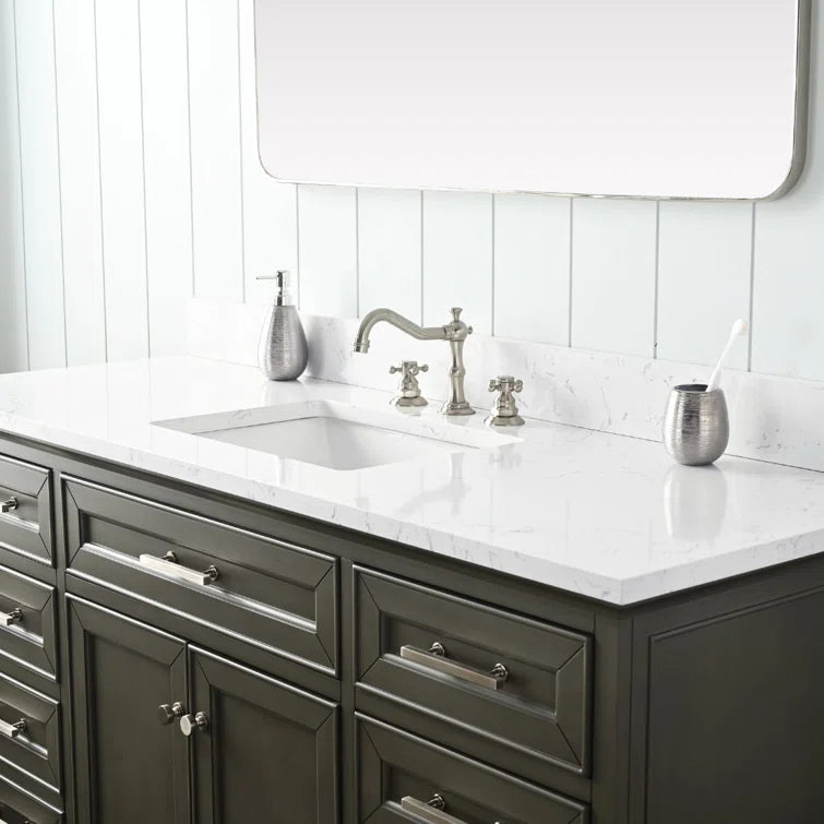 Annaline 60'' Single Bathroom Vanity with Engineered Stone Top