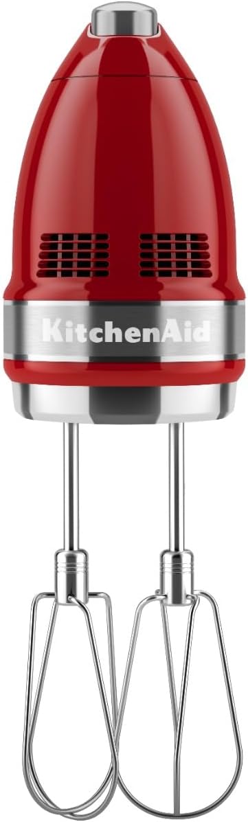 KitchenAid 9-Speed Hand Mixer with Turbo Beater II Accessories and 5 Cup Food Chopper - White