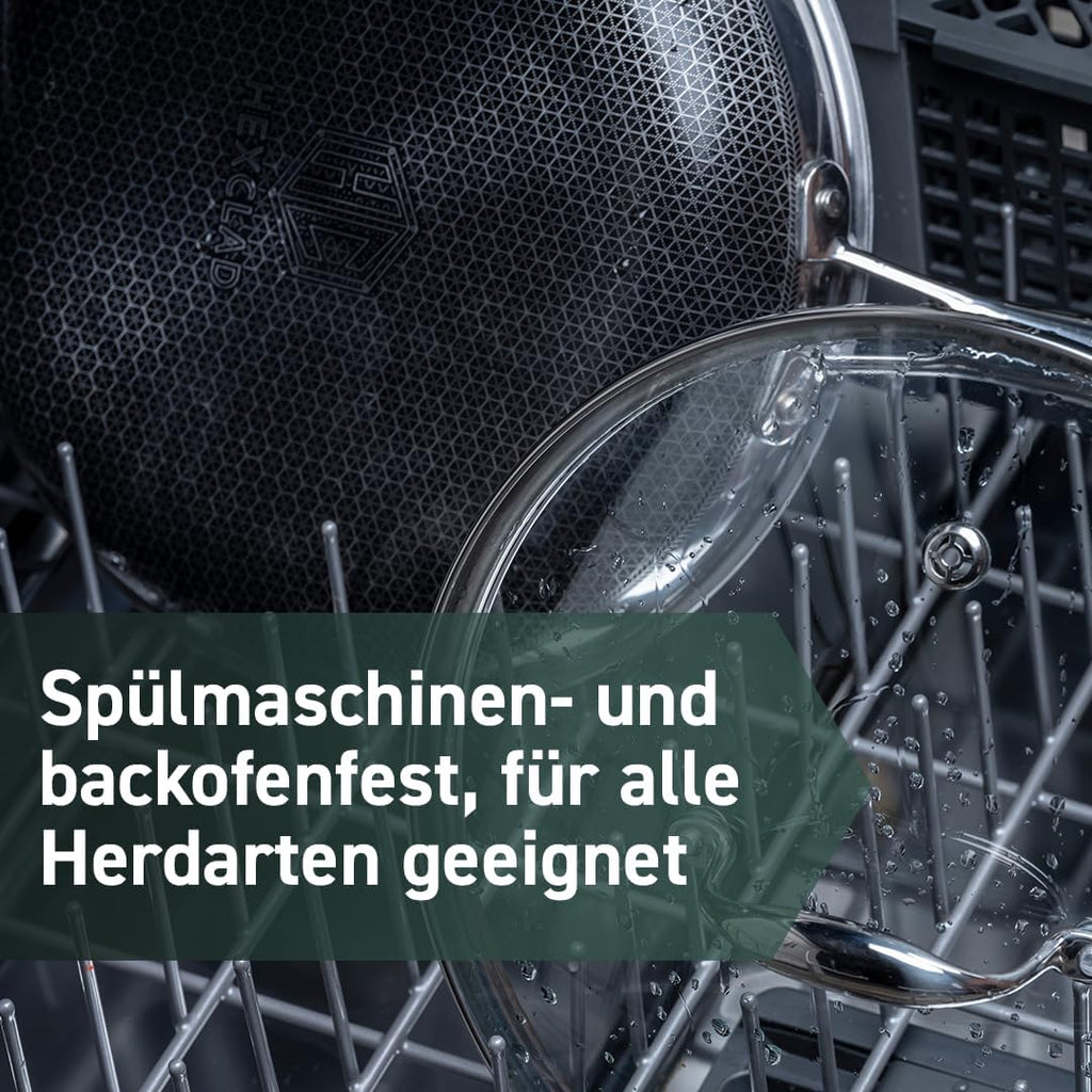 HexClad Hybrid Nonstick 14-Inch Wok with Steel Lid, Stay-Cool Handle, Dishwasher and Oven Safe, Compatible with All Cooktops, Induction Ready
