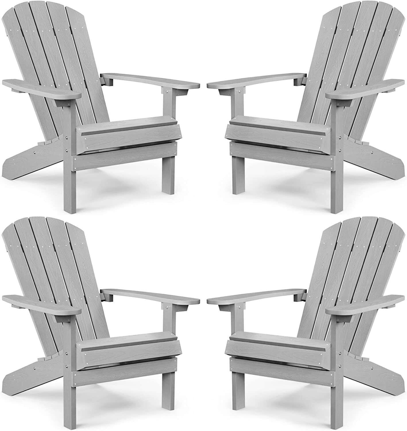 Weather Resistant Blue Recycled Plastic Outdoor Patio Chair (Set of 4)