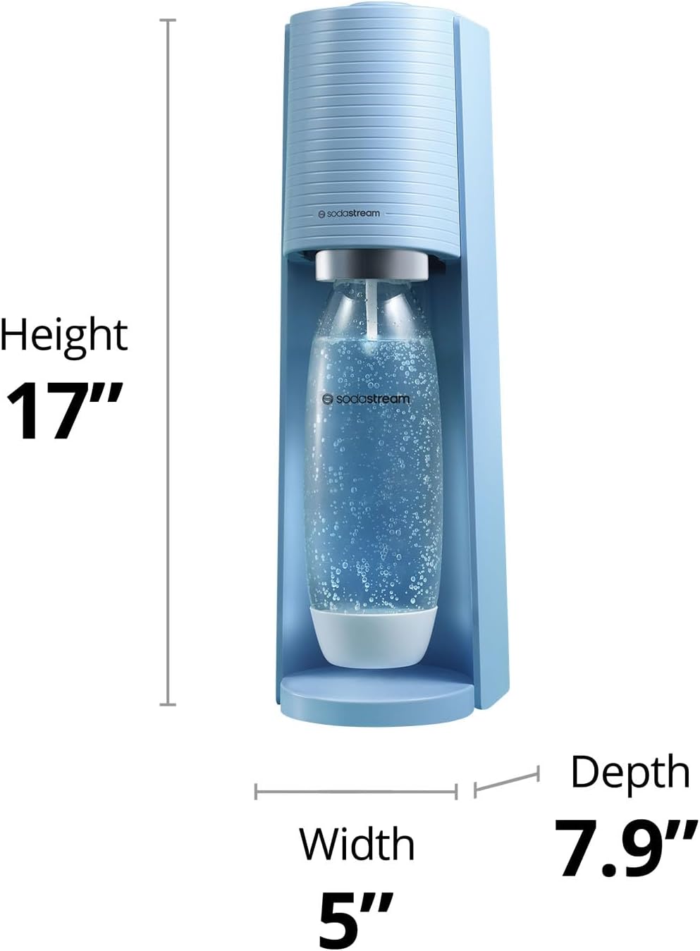 SodaStream Terra Sparkling Water Maker (Red) with CO2, Dishwasher Safe Bottle and Bubly Drop