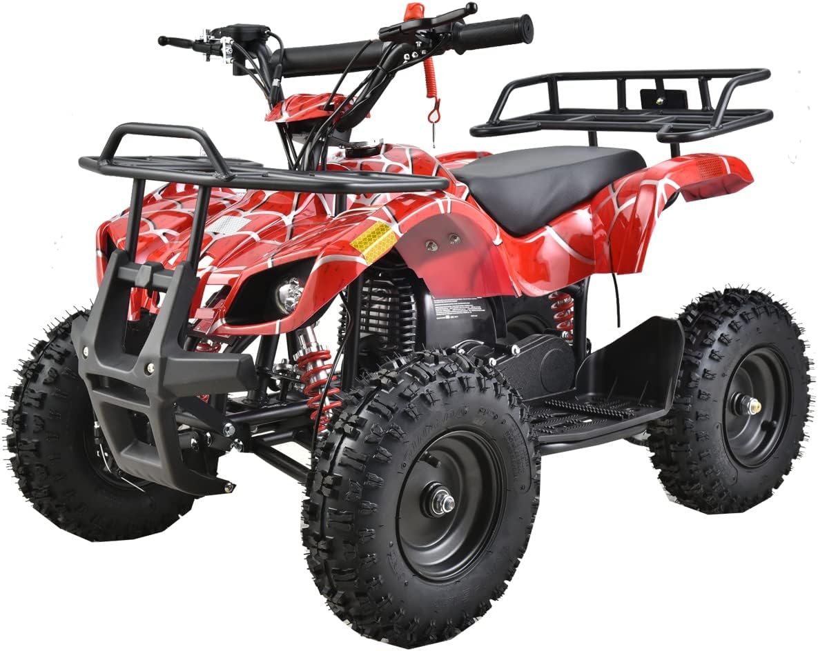 X-PRO Gas ATV 4 Wheelers 40cc ATV Quads Quad with Front and Rear Disc Brake for Kids (Pink Camo)