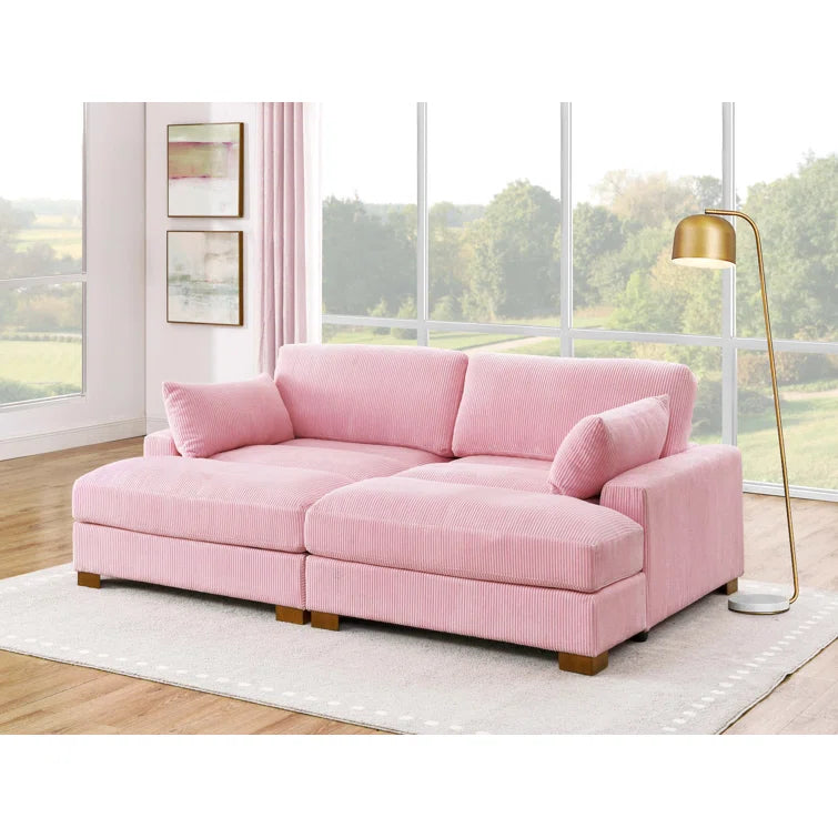 Mordecai 90'' Corduroy Sleeper Sofa