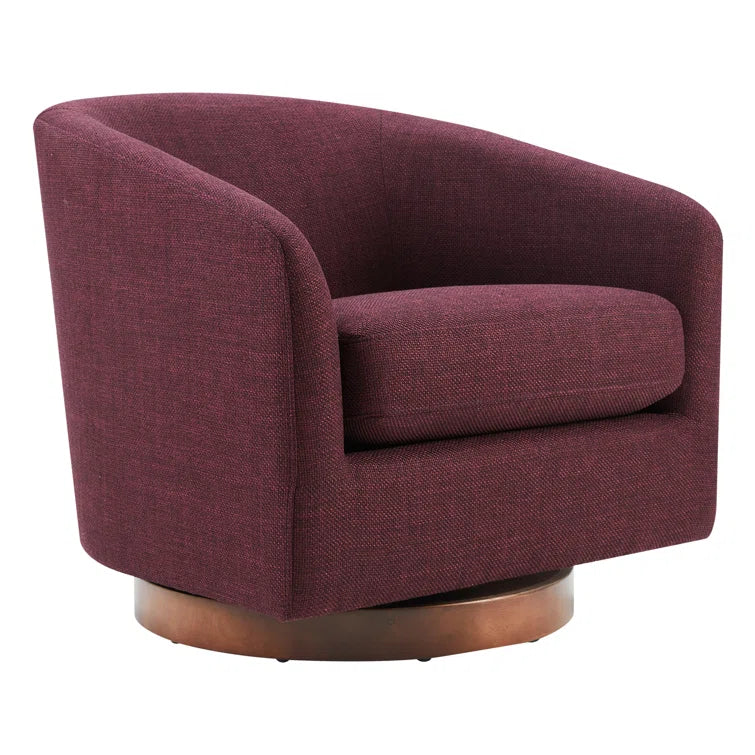 Bennett Upholstered Swivel Barrel Chair