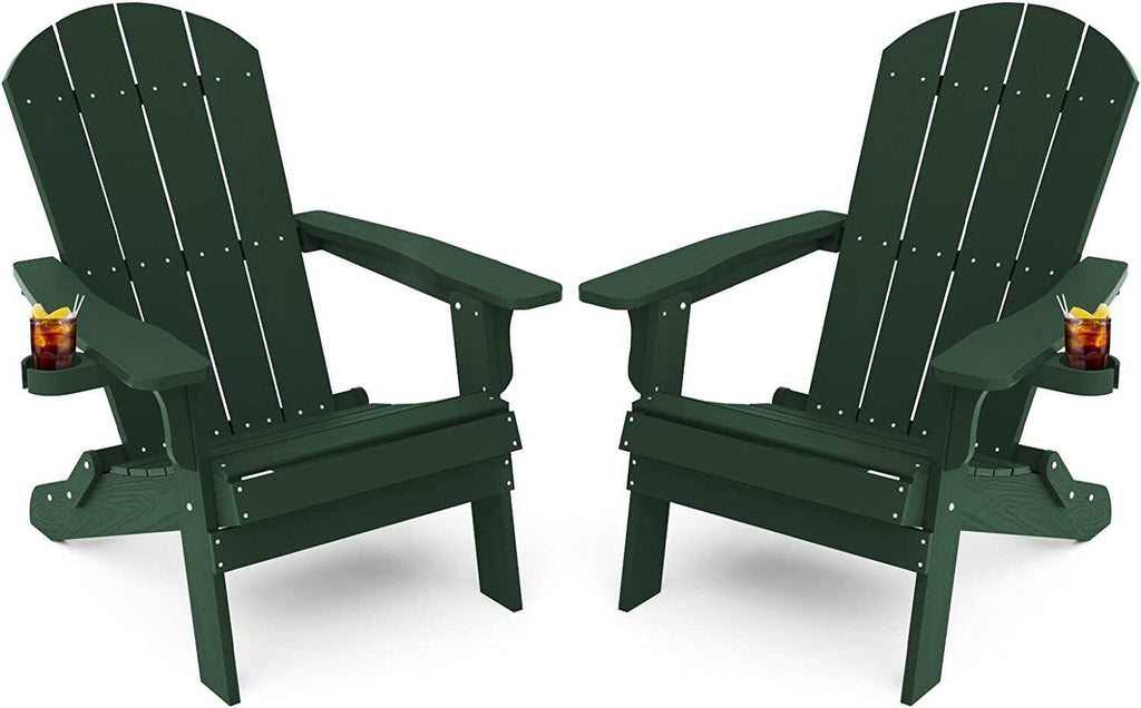 Weather Resistant Blue Recycled Plastic Outdoor Patio Chair (Set of 4)