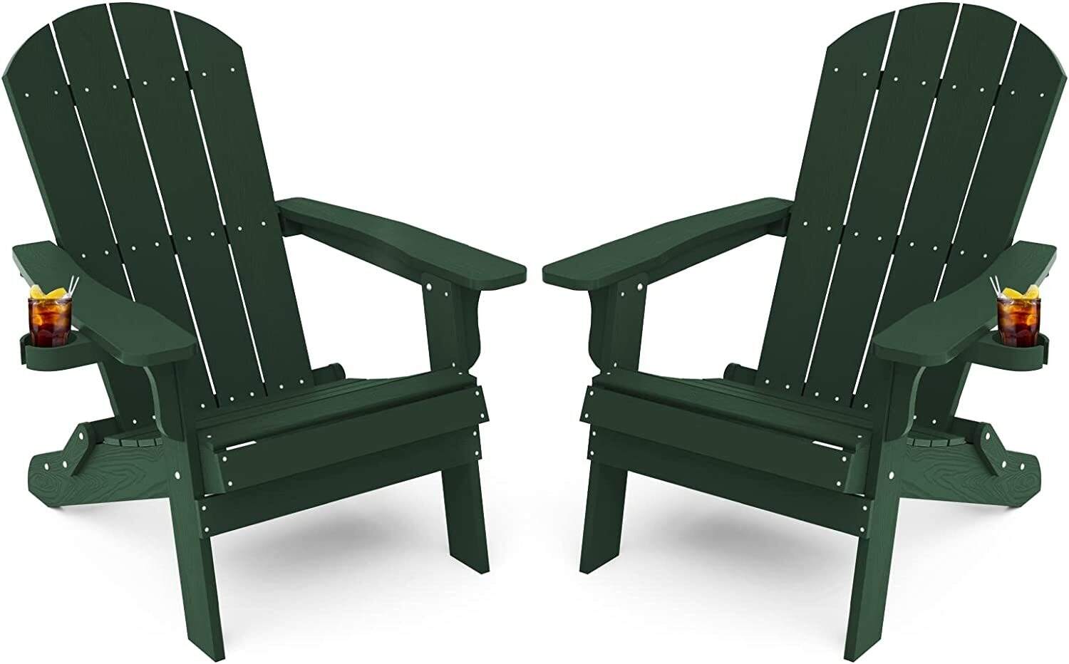 Weather Resistant Blue Recycled Plastic Outdoor Patio Chair (Set of 4)