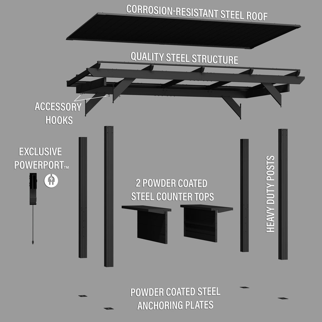 🔥$249🔥Rockport XL Steel Grill Gazebo