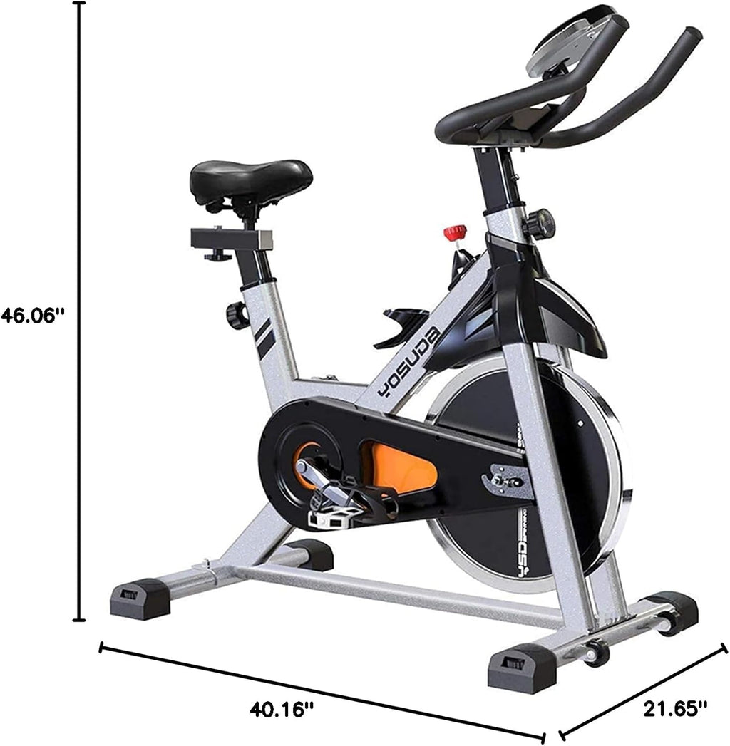 YOSUDA Indoor Cycling Bike Brake Pad/Magnetic Stationary Bike - Cycle Bike with Tablet Mount & Comfortable Seat Cushion