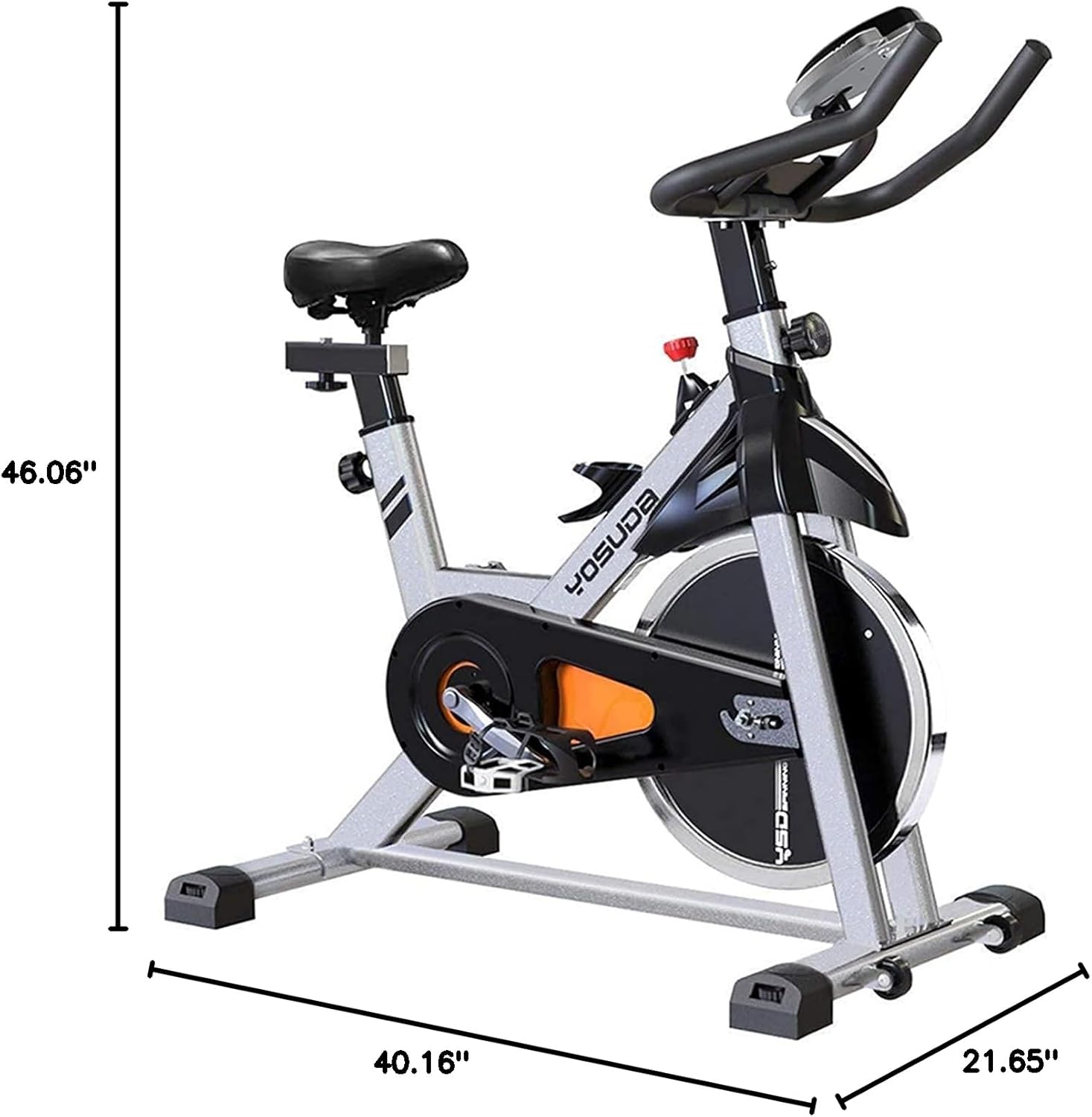 YOSUDA Indoor Cycling Bike Brake Pad/Magnetic Stationary Bike - Cycle Bike with Tablet Mount & Comfortable Seat Cushion