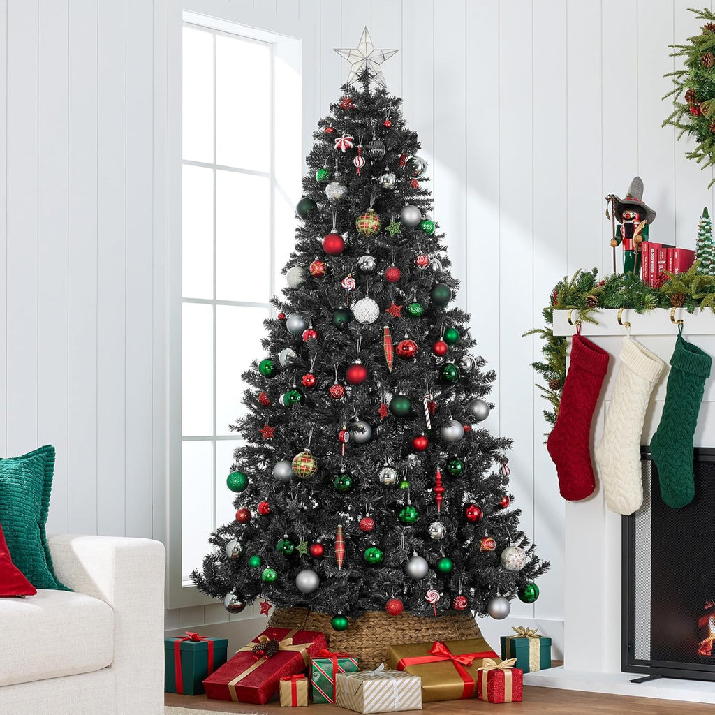 Best Choice Products Artificial Christmas Tree, 6ft Premium Pre-Lit Realistic Spruce Holiday Décor w/Dense Branches, Metal Base - Green Spruce