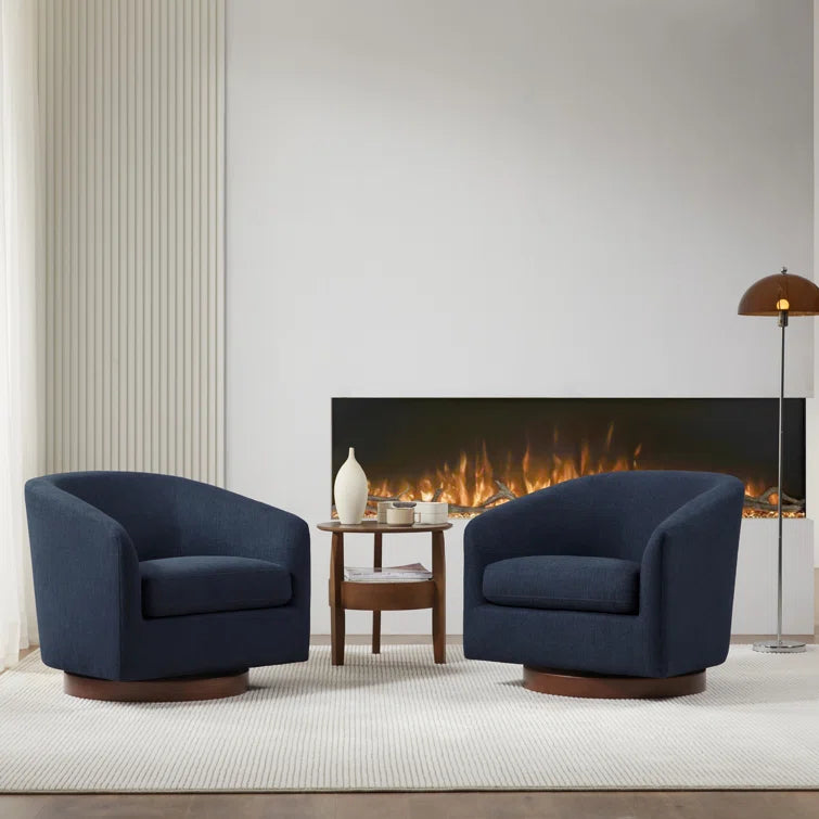 Bennett Upholstered Swivel Barrel Chair