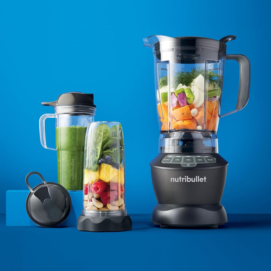 NutriBullet ZNBF30500Z Blender Combo 1200 Watt, 1200W, Dark Gray