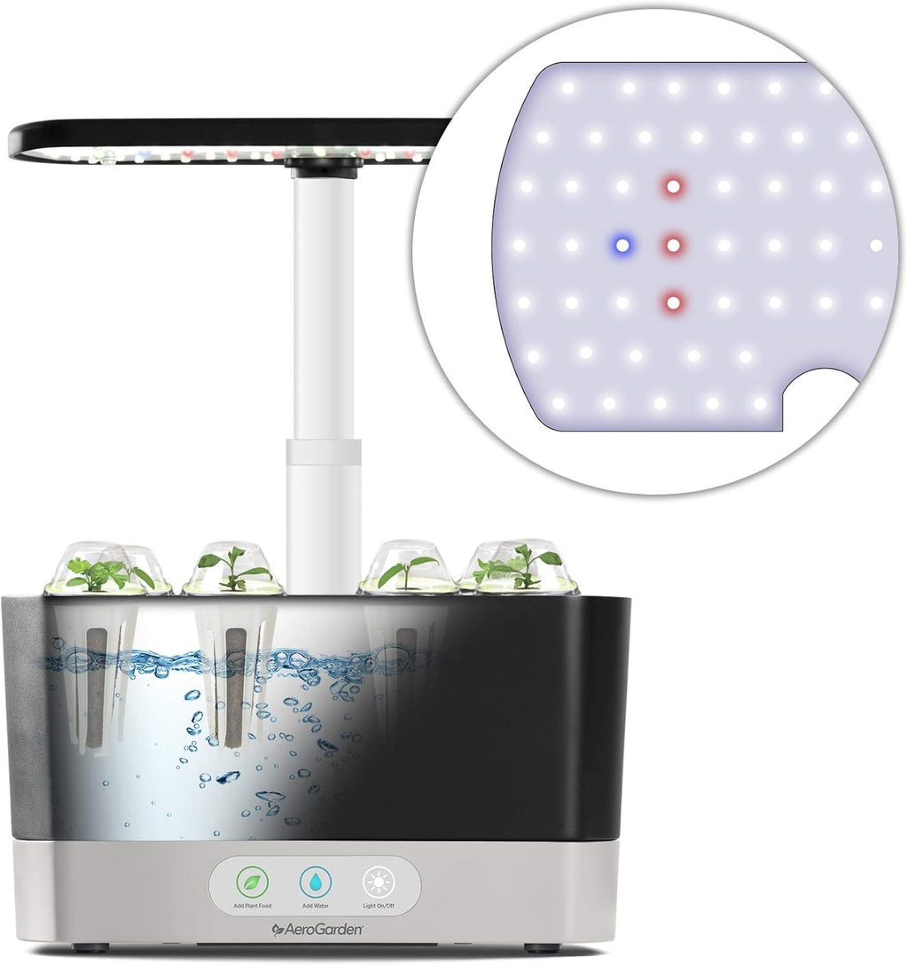 AeroGarden Harvest with Gourmet Herb Seed Pod Kit - Hydroponic Indoor Garden, Black