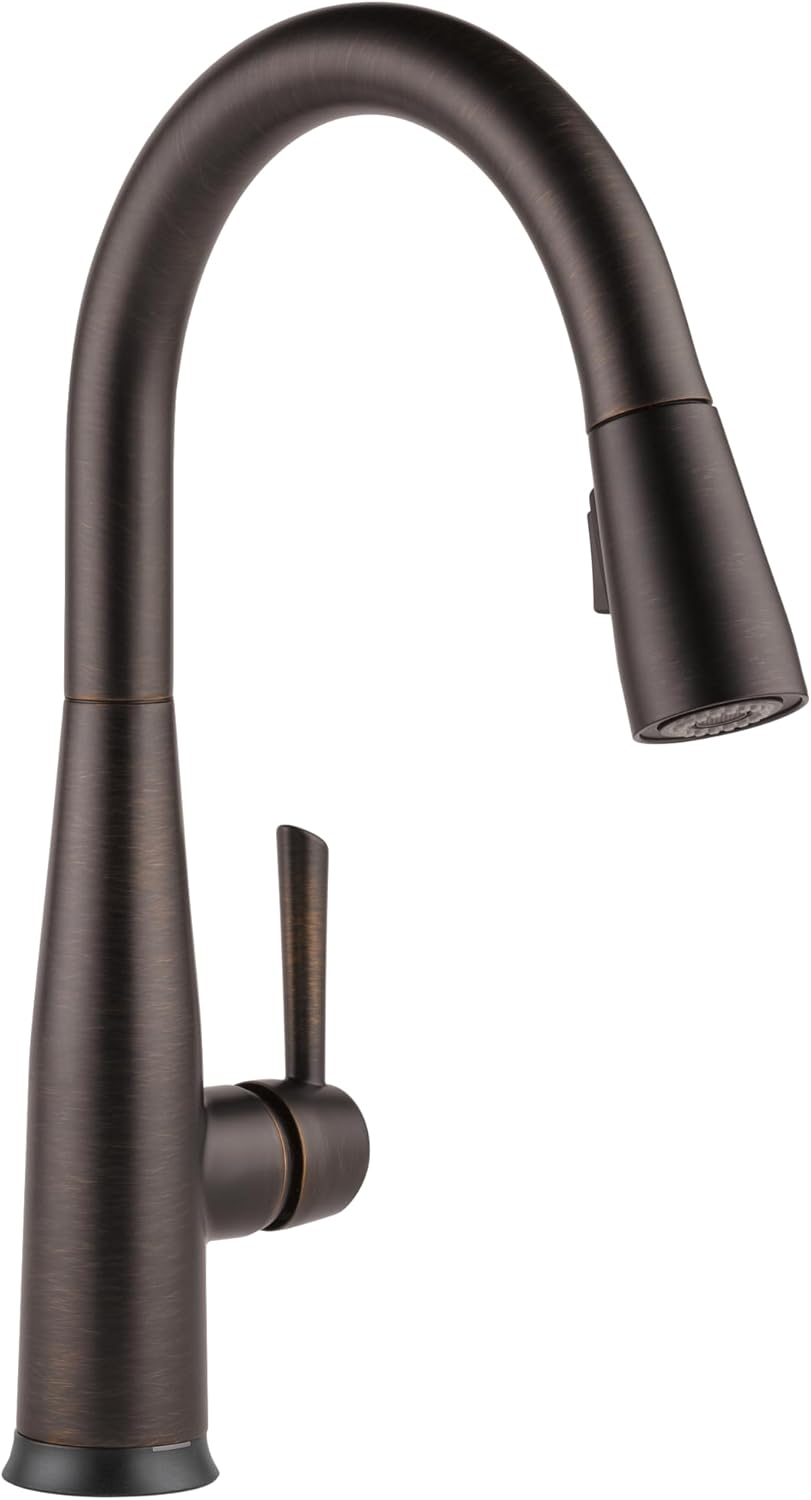 Delta Essa Touchless Kitchen Faucet with Touch Technology, Brushed Nickel Kitchen Sink Faucet with Pull Down Sprayer, Single Hole, Arctic Stainless 9113TL-AR-DST