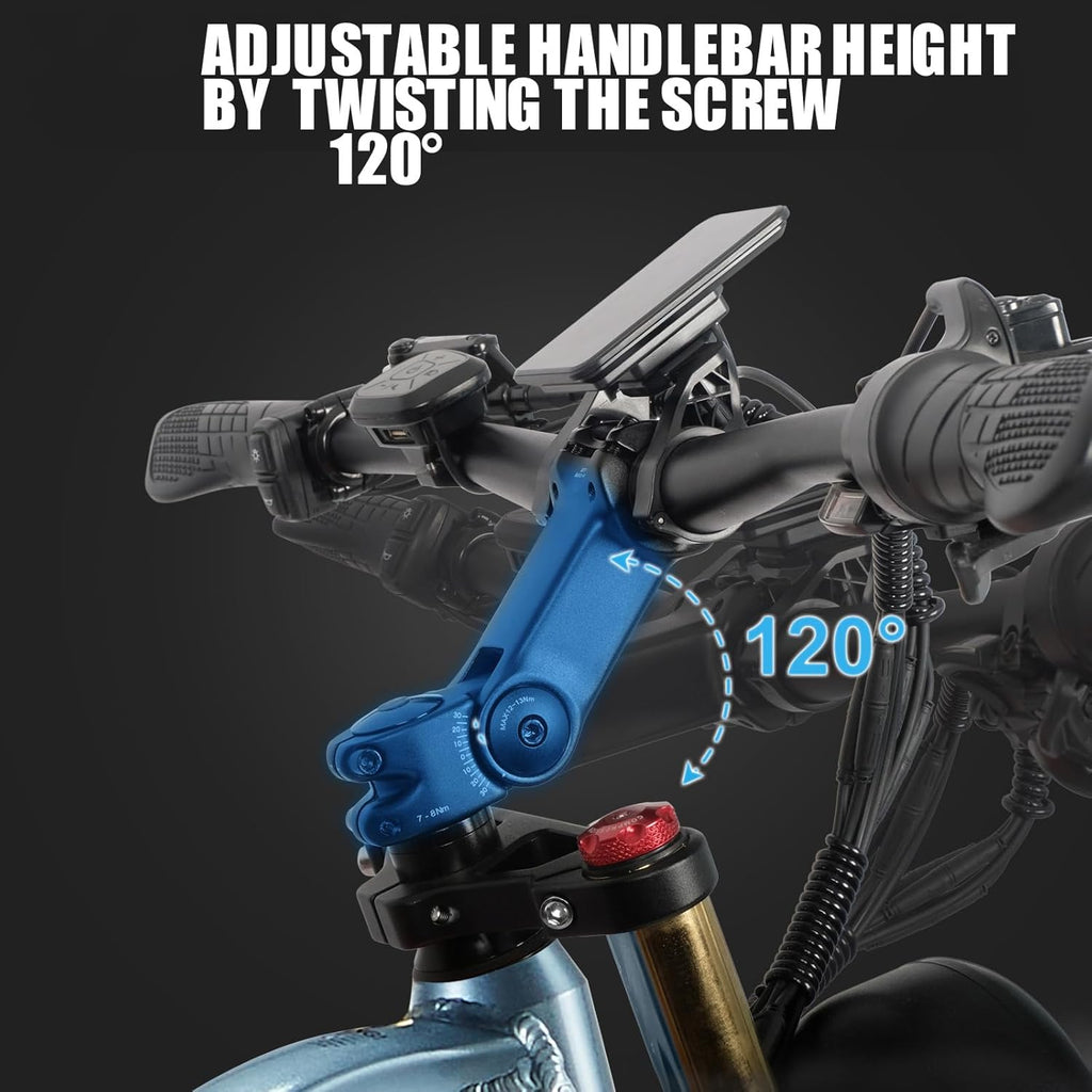 Dual Motor 2000W/1000W Electric Bike for Adult 48V 30AH/20Ah Removable Battery Up to &120 Miles Long Range 26"Fat Tire Off Road Mountain Full Suspension Electric Bicycle,Adjustable Stem,UL Certified