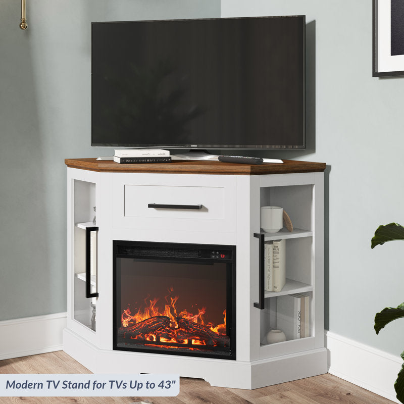 Lakeisha TV Stand for to 43" with Electric Fireplace Included