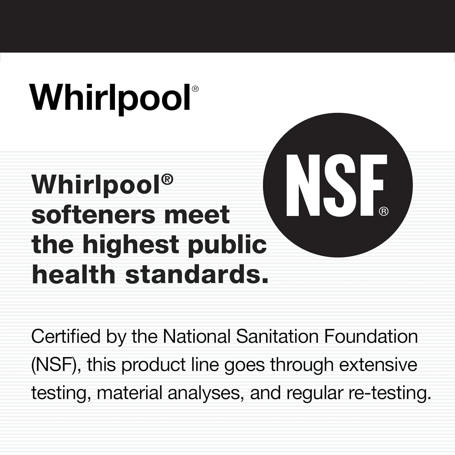 Whirlpool Hybrid Water Softener & Whole House Filtration System (WHESFC) | NSF Certified | Salt-Saving Tech | Removes Chlorine, Hard Water, and Contaminants