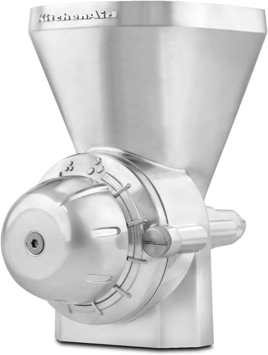 KitchenAid Classic Series 4.5 Quart Tilt-Head Stand Mixer K45SS, White & 5 Cup Food Chopper - KFC0516, Contour Silver