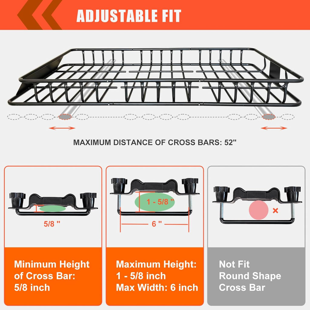 MeeFar High Rail Trailer Folding Hitch Mount Cargo Carrier Basket 60" X 24" X 14"+Waterproof Cargo Bag 20 cu ft(59" 24" 24"), Capacity of 500 Lbs with Hitch Stabilizer, Net, Lock and Straps