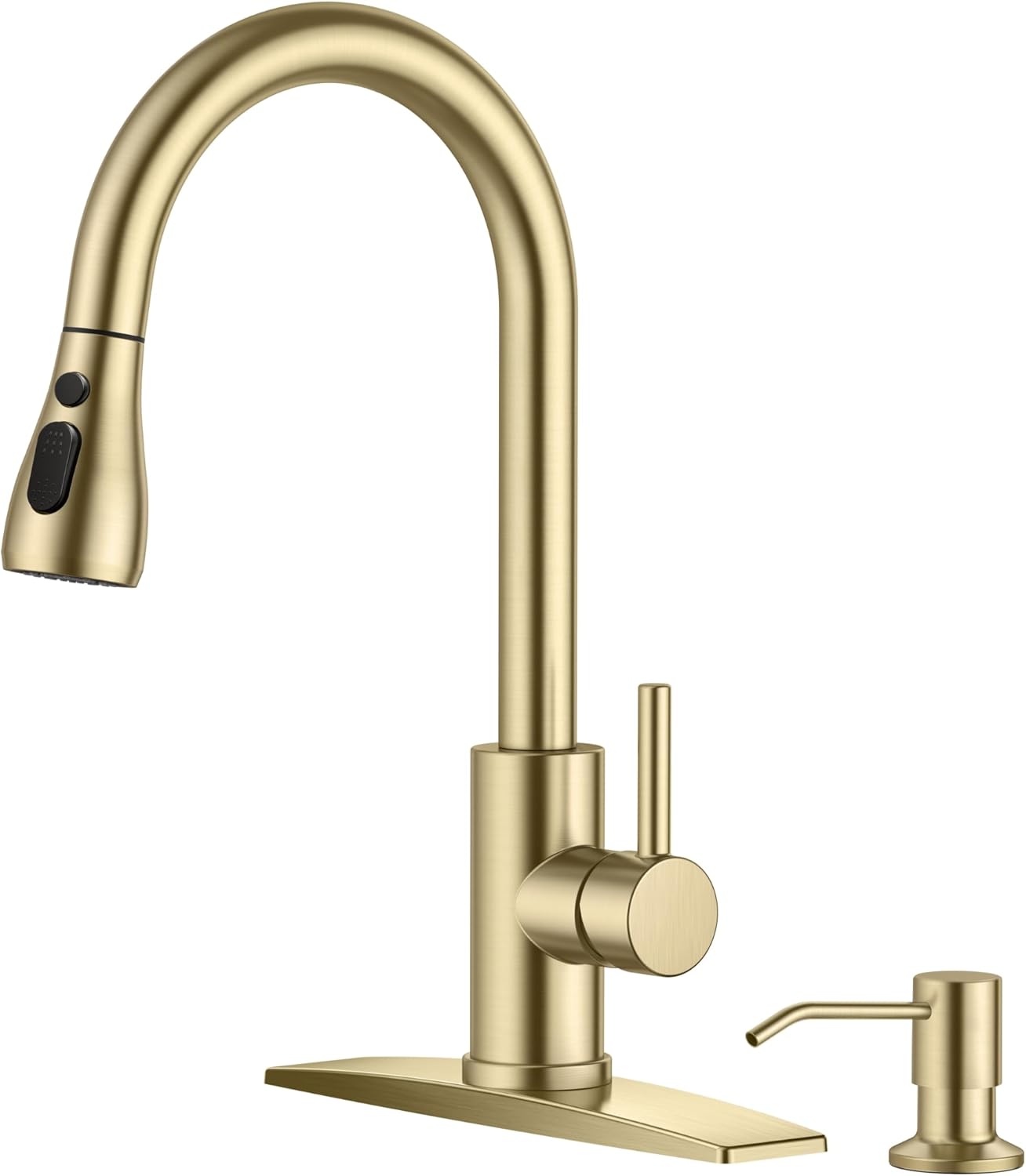 FORIOUS Touchless Kitchen Faucets, Brushed Nickel Kitchen Faucet with Pull Down Sprayer, Single Handle Smart Motion Sensor Kitchen Sink Faucet,Contemporary Hands-Free Sink Faucet for Farmhouse Laundry