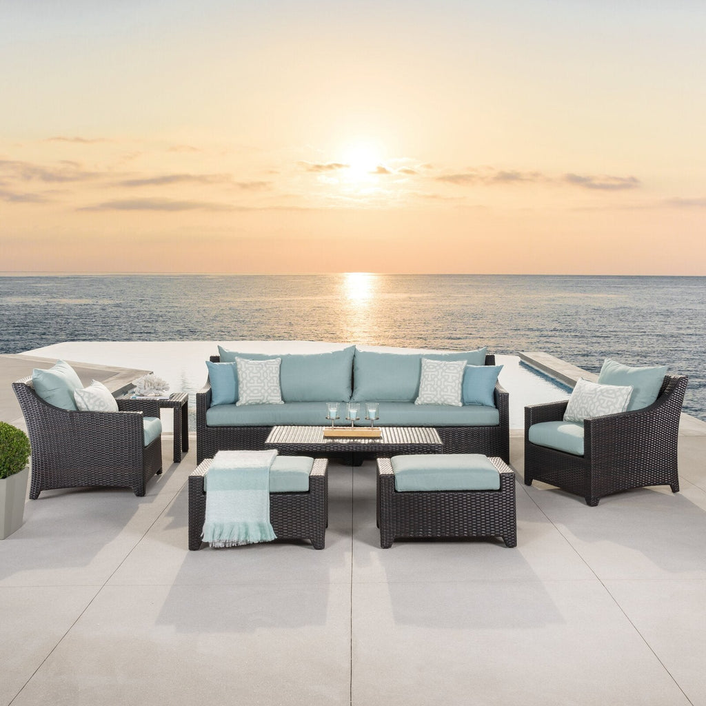 Northridge Wicker/Rattan 7 - Person Seating Group with Cushions