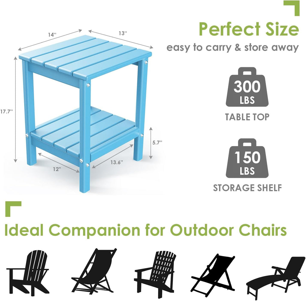 GREENVINES Outdoor Rocking Chairs | Set of 2 | Porch Rocker | HDPE Plastic | Black | Oversized Rockers | High Back | Big & Tall | Ladder Back | for Patio Outside Backyard Balcony Garden