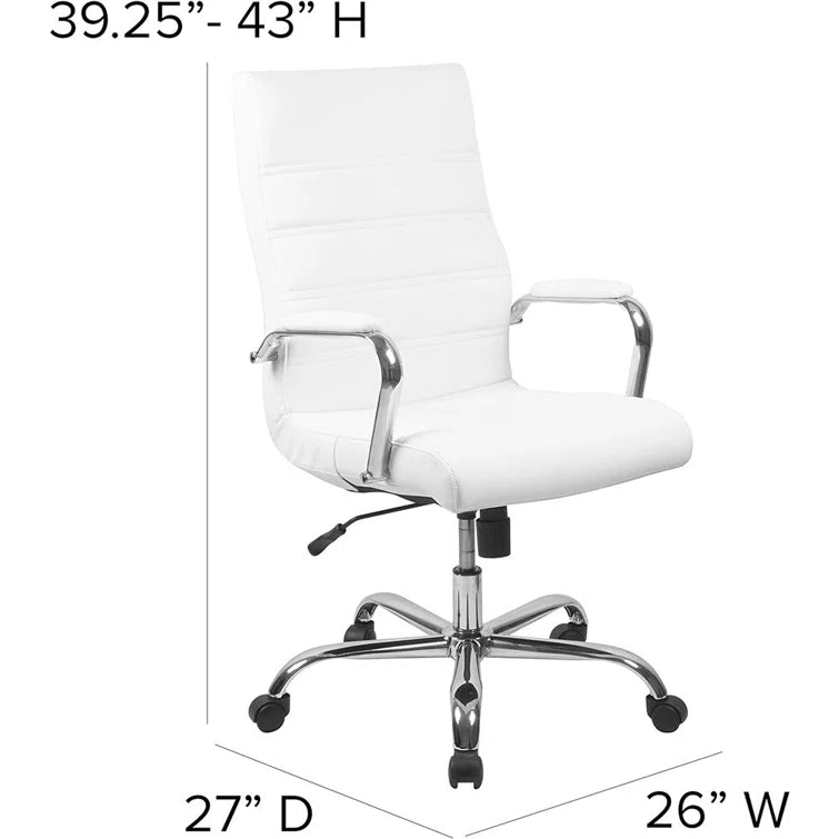 High Back Executive Swivel Office Chair with Metal Frame and Arms
