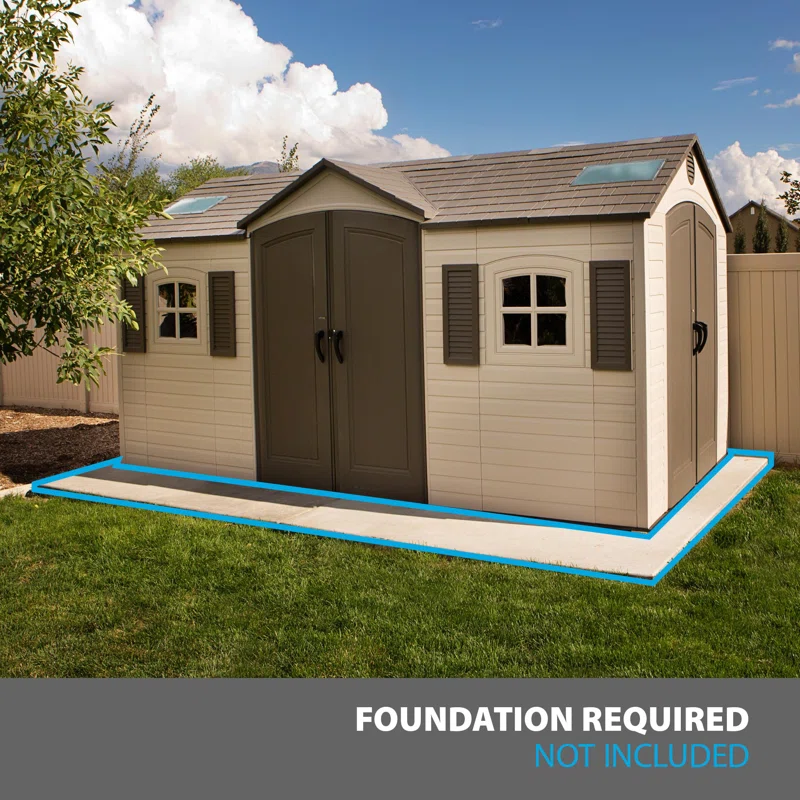 2024 NEW 20 ft. x 8 ft. High-Density Polyethylene (Plastic) Outdoor Storage Shed with Steel-Reinforced Construction