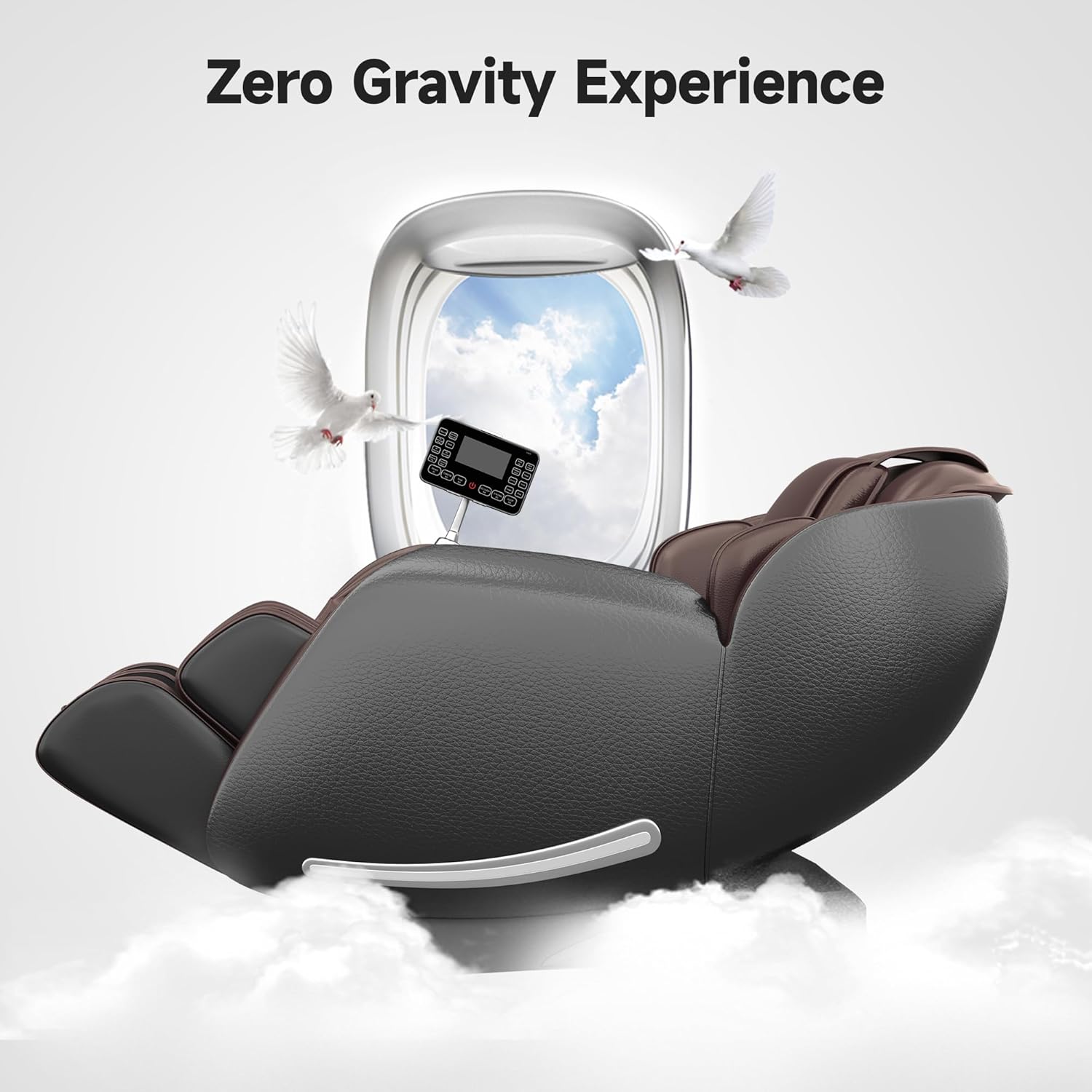 Real Relax 2025 Massage Chair Full Body, Zero Gravity SL-Track Shiatsu Massage Recliner with Heat, APP Control, Child Lock, Body Scan Bluetooth Foot Roller, Favor 06, All Black