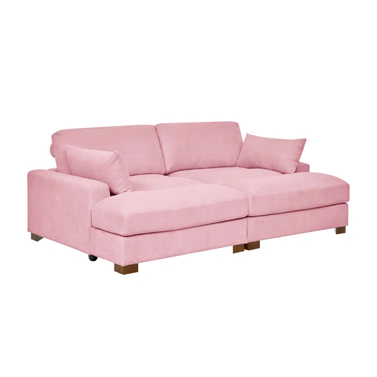Mordecai 90'' Corduroy Sleeper Sofa