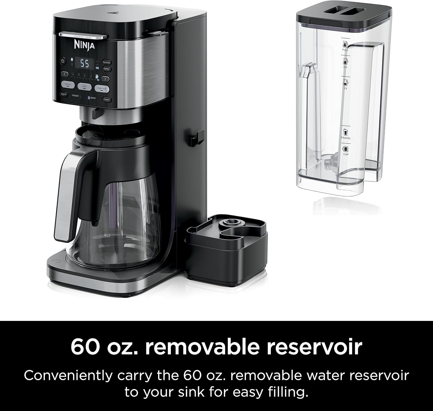 Ninja Hot and Iced Coffee Maker, Single Serve Coffee Maker and Drip Coffee Machine, DualBrew Pro Specialty 12-Cup with K-Cup Combo, Includes Permanent Filter, CFP307