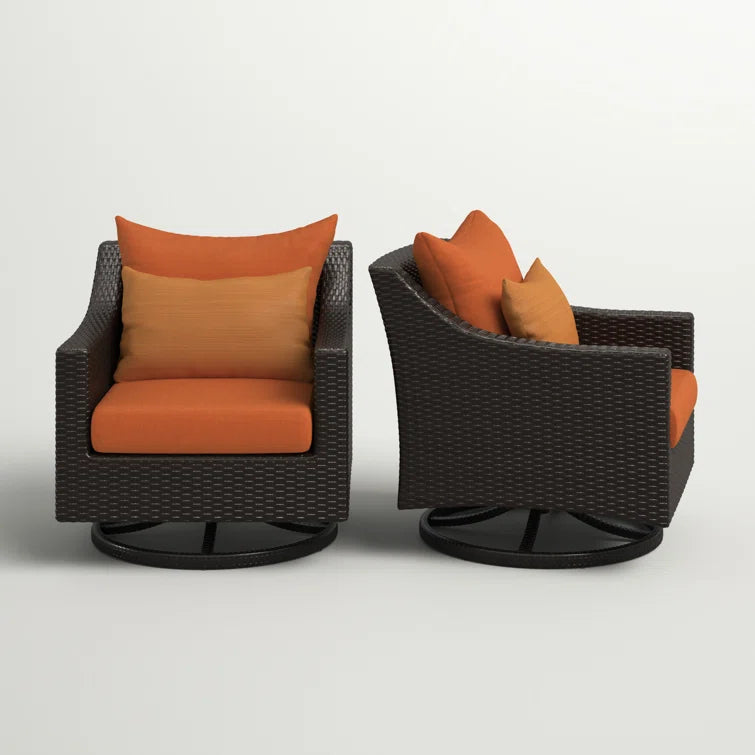 Fionnula Swivel Patio Chair with Cushions