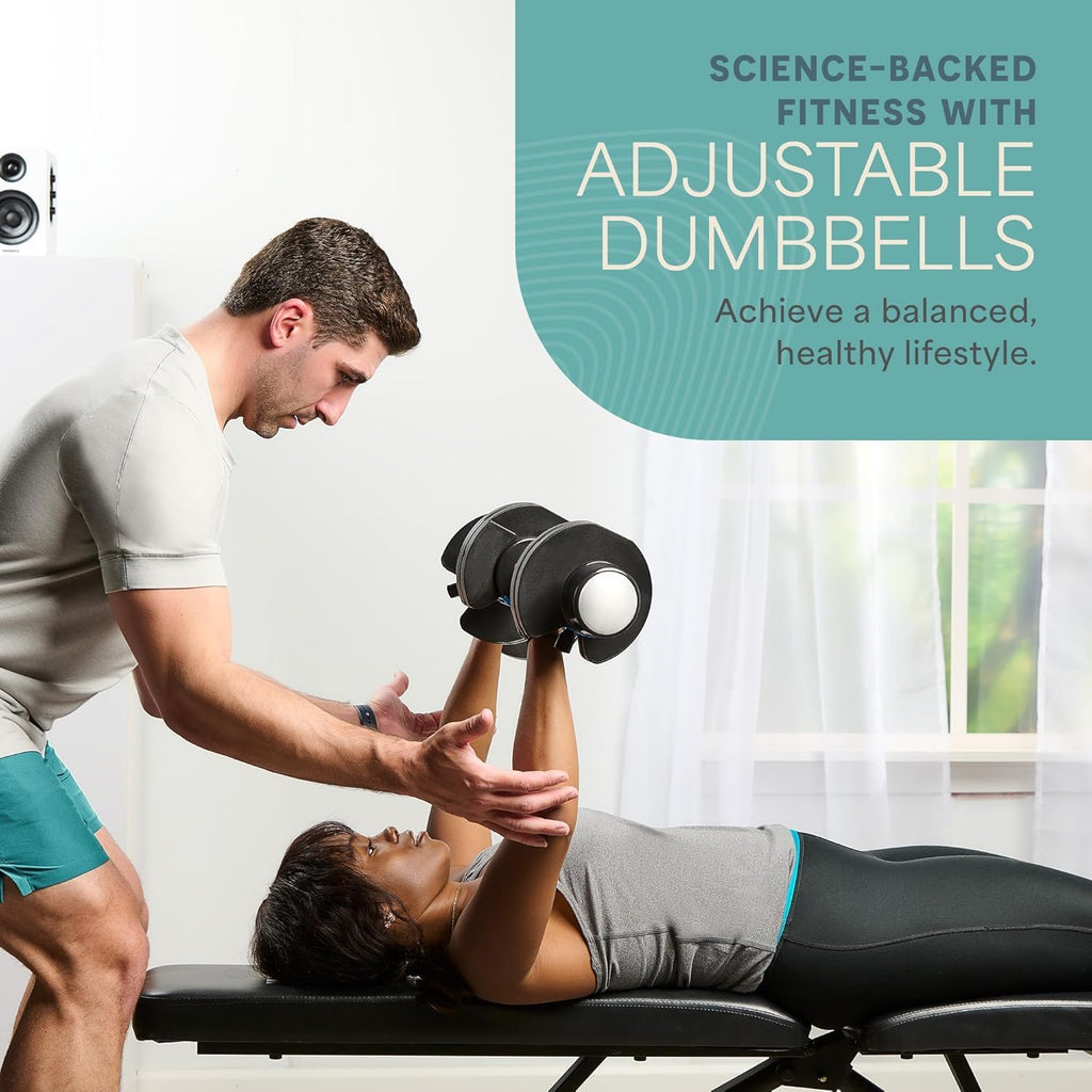 Lifepro Adjustable Dumbbells Set/Single - 15lb 43lb 55lb 25 lb Dumbbell Sets with Rack - Quick Adjust, Secure Grip weights dumbbells set - Compact Hand Weights for Women/Men at Home Gym