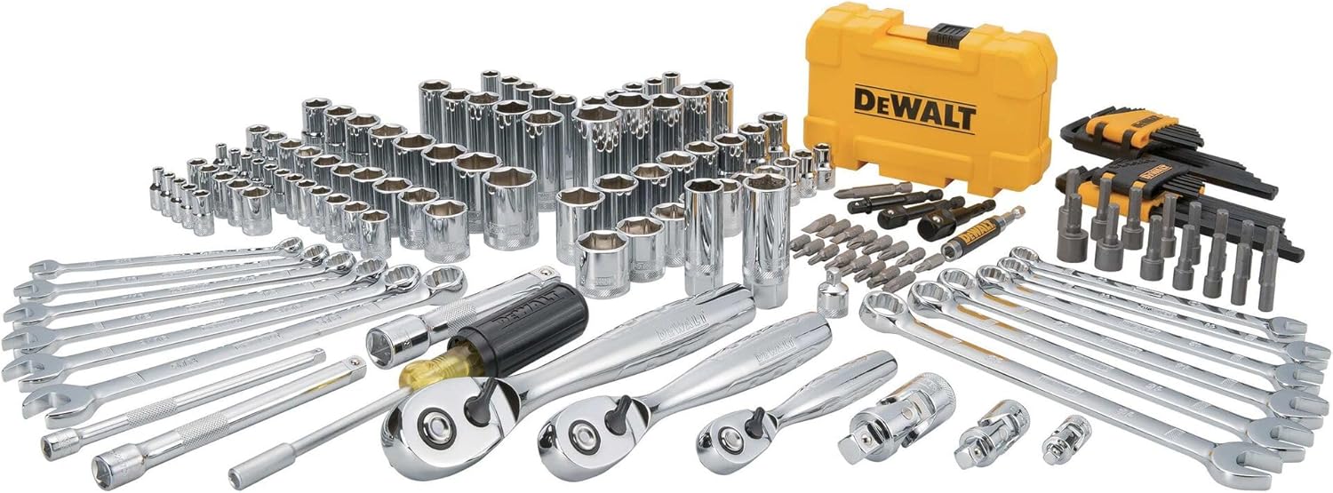 DEWALT Mechanics Tool Kit (DWMT73803) and Screwdriver & Drill Bit Set (DWA2FTS100)