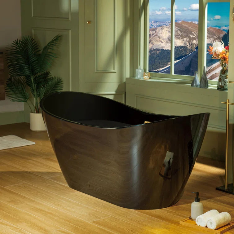 59" x 29" Freestanding Soaking Acrylic Bathtub
