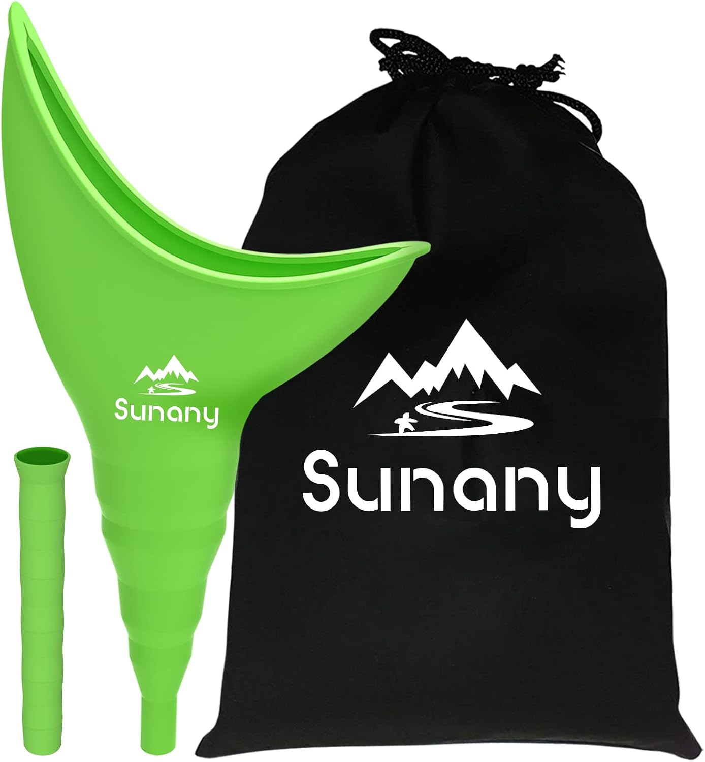 Female Urination Device,Reusable Silicone Female Urinal Foolproof Women Pee Funnel Allows Women to Pee Standing Up,Women's Urinal with Drawstring Bags is The Perfect Companion for Travel and Outdoor
