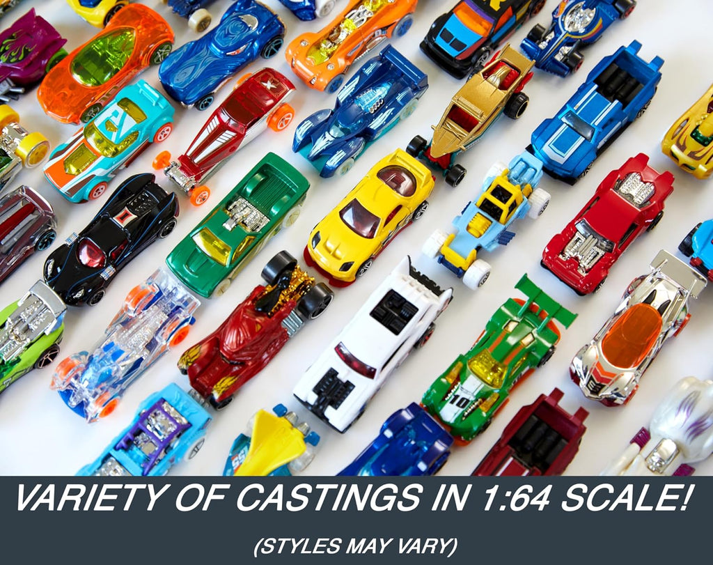 Hot Wheels City Ultimate Garage Playset with 2 Die-Cast Cars, Toy Storage for 50+ 1:64 Scale Cars, 4 Levels of Track Play + 50-Pack of 1:64 Scale Vehicles