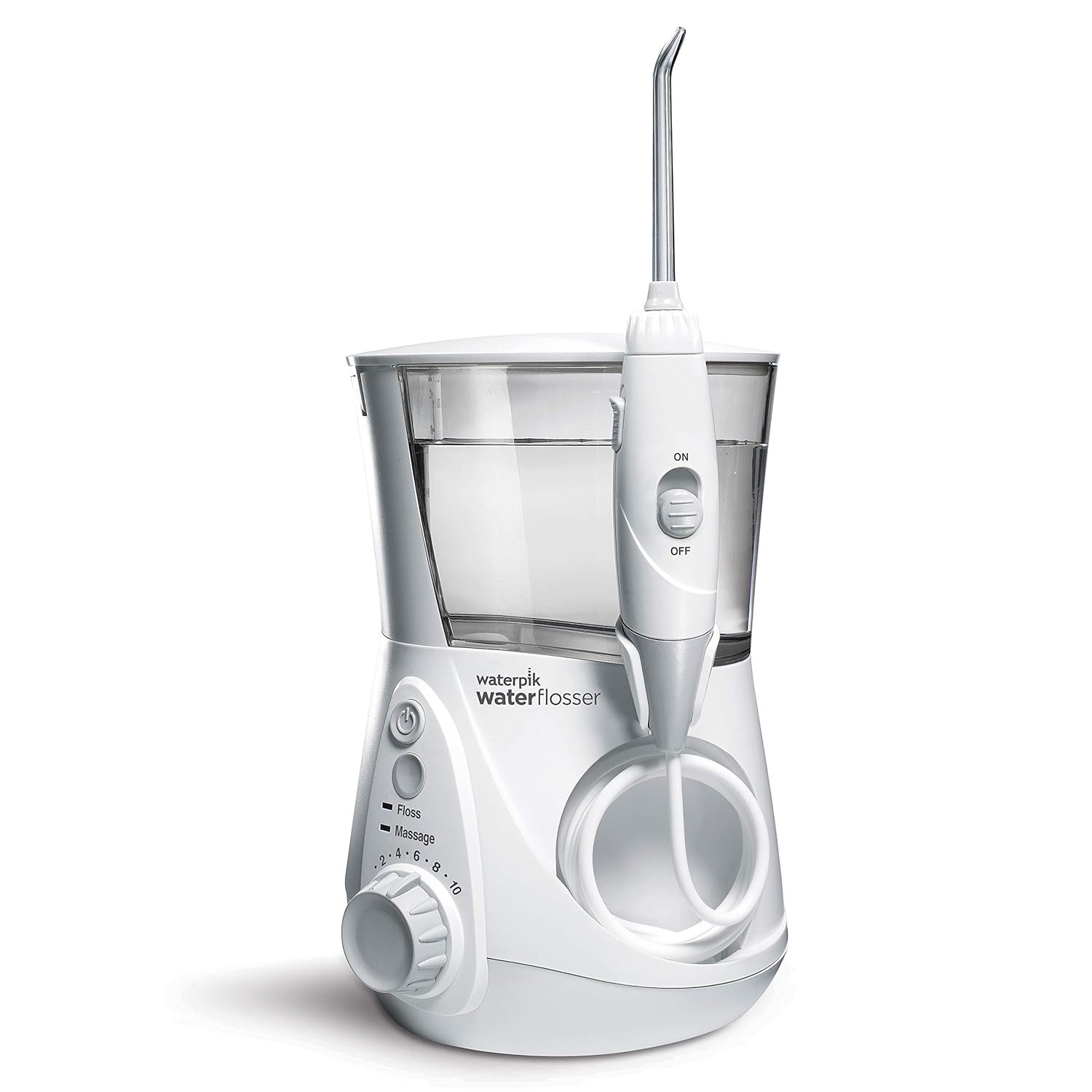 Waterpik Aquarius Water Flosser Professional For Teeth, Gums, Braces, Dental Care, Electric Power With 10 Settings, 7 Tips For Multiple Users And Needs, ADA Accepted, Gray WP-667, Packaging May Vary
