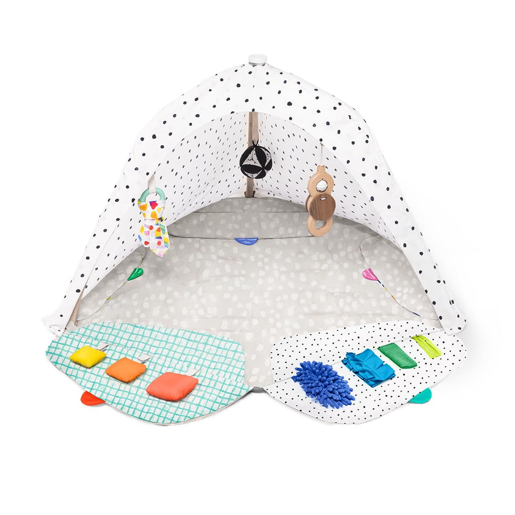 The Play Gym and Sensory Strands Bundle by Lovevery, Stage-Based Developmental Activity Gym for a Whole Year of Play Baby to Toddler Including Play Guide, Ages 0+ Months