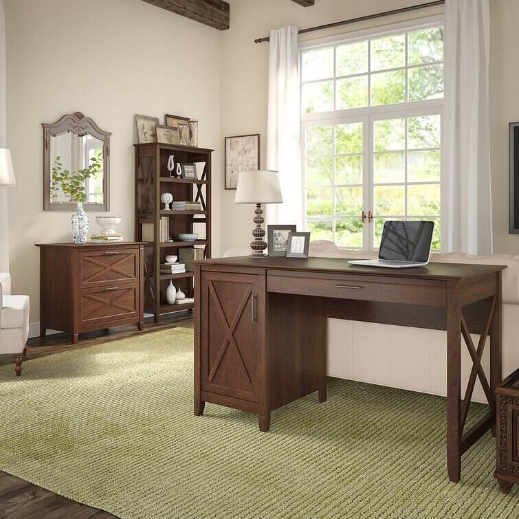 Veda 3 Piece Rectangular Computer Desk Office Set